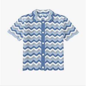 YITAI Nwt Azure Shale Stitch Button-Up Size 2XL00